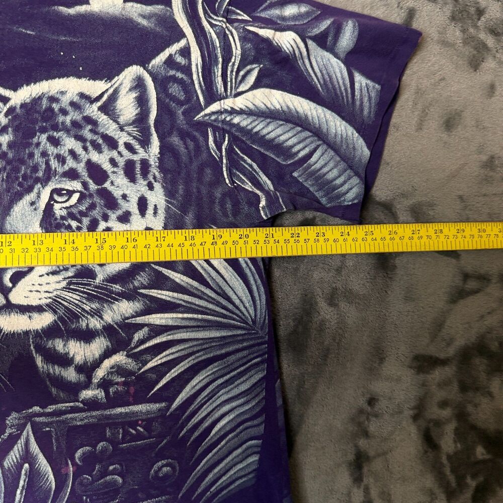 Vintage Harlequin Nature All Over Print T-Shirt Size Large Cheetah - Picture 5 of 7